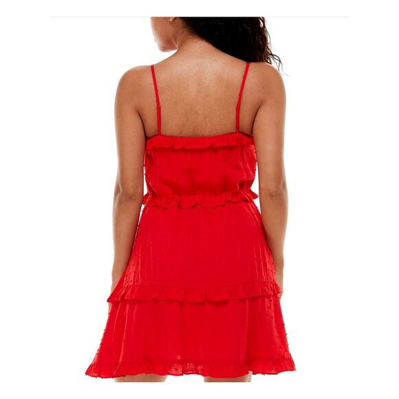 NWT B DARLIN Womens Red Tie Pullover Styling Short Dress 13\14 - Picture 2 of 5